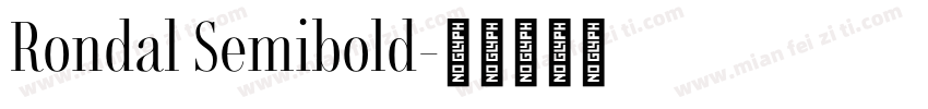 Rondal Semibold字体转换